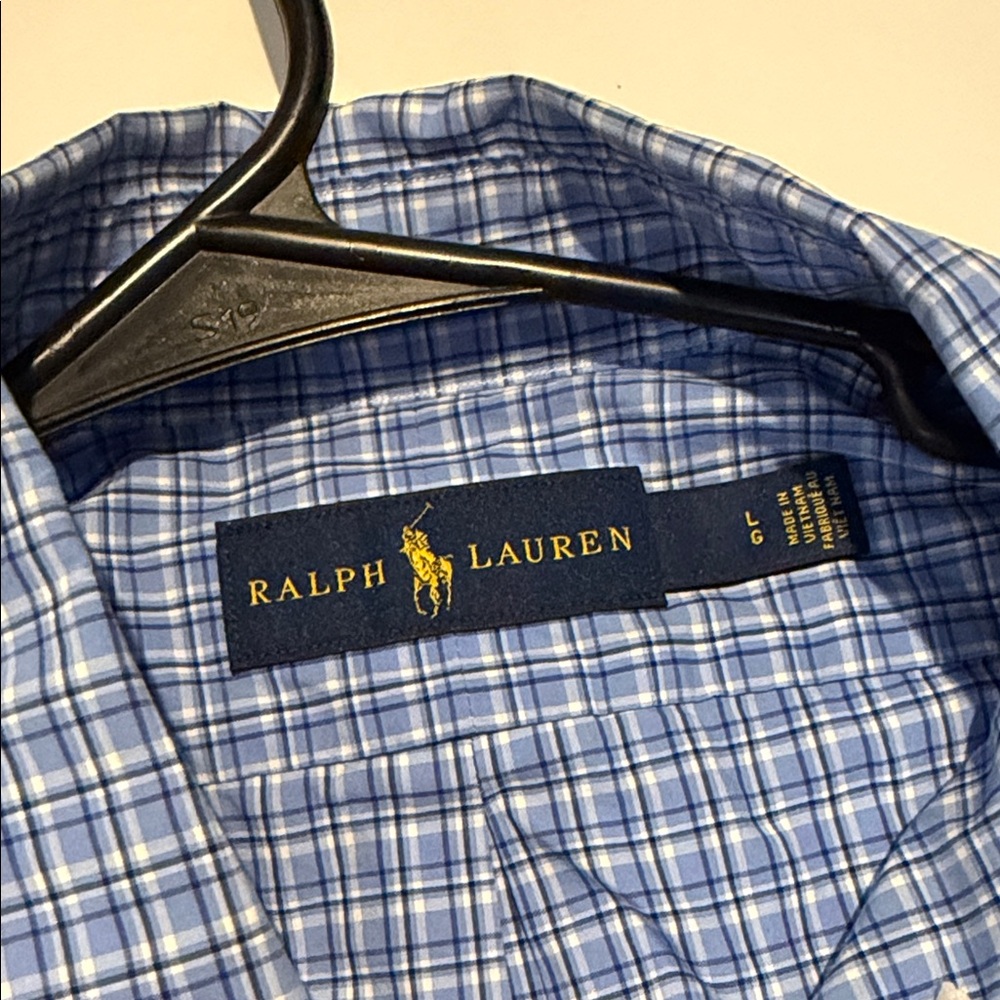 Polo Ralph Lauren Men's Checkered Blue Shirt - Picture 2 of 3